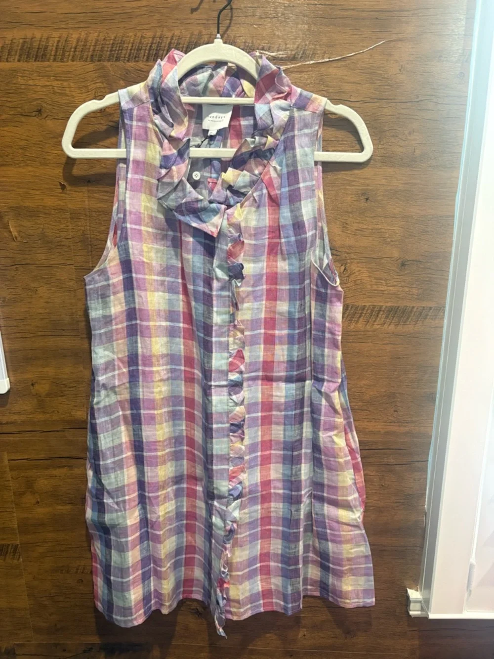 Sundays Gaelle Linen Sleeveless Swing Mini Dress - Picture 5 of 12